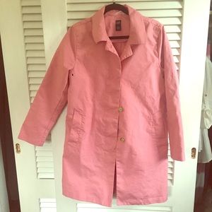 GAP pink trench coat.  Size Large